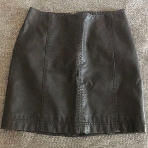 Free People - Vegan Leather Mini Skirt - 2